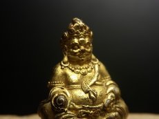 画像4: 黄色ザンバラ（ジャンバラ　セルポ）　財宝神・毘沙門天（鍍金小仏）時代物 (4)