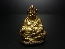 画像5: 黄色ザンバラ（ジャンバラ　セルポ）　財宝神・毘沙門天（鍍金小仏）時代物 (5)