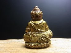 画像3: 黄色ザンバラ（ジャンバラ　セルポ）　財宝神・毘沙門天（鍍金小仏）時代物 (3)