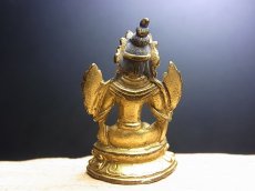 画像6: グリーンターラ（ドルマ・ジャン）緑度母（鍍金小仏）時代物 (6)