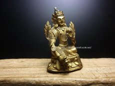 画像3: グリーンターラ（ドルマ・ジャン）緑度母（鍍金小仏）時代物 (3)