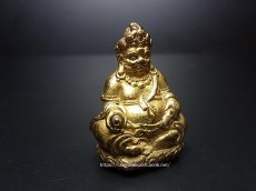 画像6: 黄色ザンバラ（ジャンバラ　セルポ）　財宝神・毘沙門天（鍍金小仏）時代物 (6)