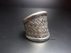 画像2: 貴州ミャオ族の苗銀製リング　（ミャオシルバー）編み (2)