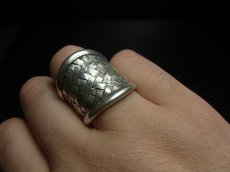 画像5: 貴州ミャオ族の苗銀製リング　（ミャオシルバー）編み (5)