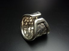 画像4: 貴州ミャオ族の苗銀製リング　（ミャオシルバー）編み (4)
