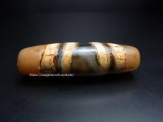 画像1: ジービーズ・チベット天珠　(Tibetan dzi beads)　七線珠(７ライン) (1)