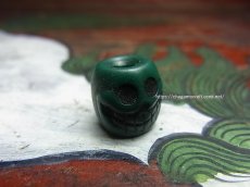 画像1: 料器製　数珠天玉　チベタンスカル・ルンゴ　(tibetan skull )　チベット密教法具 (1)