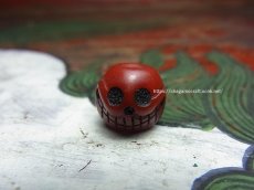 画像2: 料器製　数珠天玉　チベタンスカル・ルンゴ　(tibetan skull )　チベット密教法具 (2)