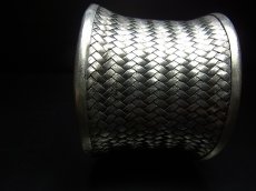 画像3: 貴州ミャオ族のシルバーバングル(ミャオ銀)　編み　約50mm (3)