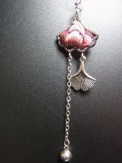 画像7: ミャオ族（苗族）の苗銀製・刺繍古裂ピアス/  Miao Old embroidery earrings (7)