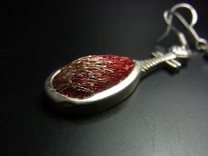 画像3: ミャオ族（苗族）の苗銀製・刺繍古裂ピアス/  Miao Old embroidery earrings (3)