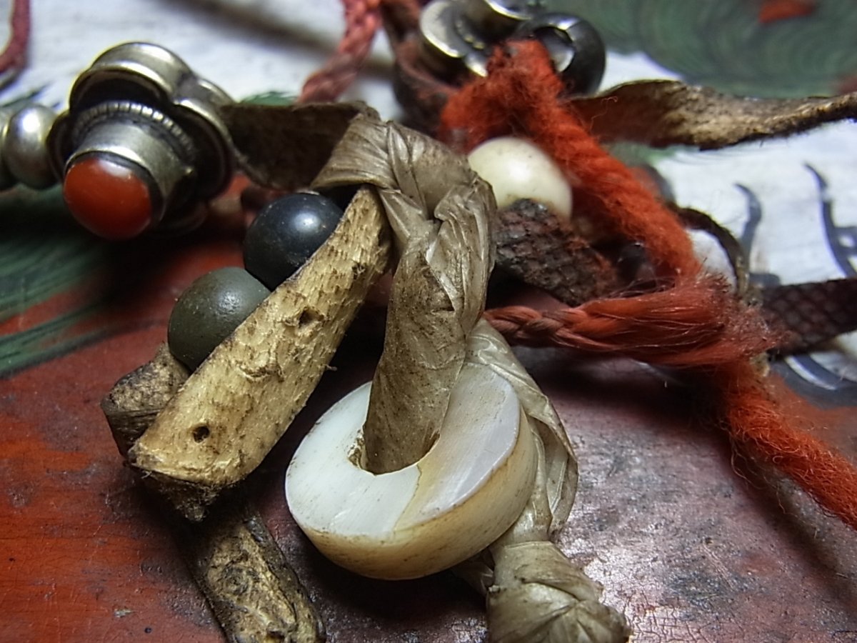 画像5: チベット・老椰子玉とペマラカの天玉、数珠カウンターのマーラー(念珠)　(Old Tibetan  palm beads  mala )　105玉 (5)