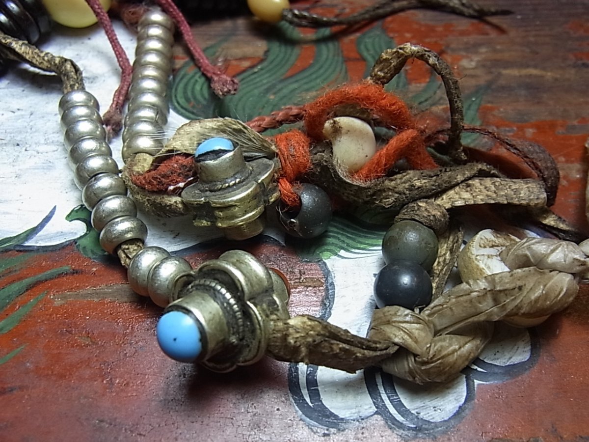 画像4: チベット・老椰子玉とペマラカの天玉、数珠カウンターのマーラー(念珠)　(Old Tibetan  palm beads  mala )　105玉 (4)