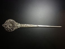画像5: ミャオ族（苗族）の髪留め/かんざし（苗銀製）・花　Traditional hair ornament, Kanzashi of Miao (5)