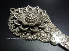 画像2: ミャオ族（苗族）の髪留め/かんざし（苗銀製）・花　Traditional hair ornament, Kanzashi of Miao (2)