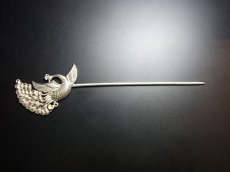画像5: ミャオ族（苗族）の髪留め/かんざし（苗銀製）・鳳凰(孔雀)　Traditional hair ornament, Kanzashi of Miao (5)