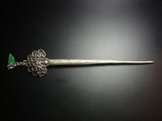 画像3: ミャオ族（苗族）の髪留め/かんざし（苗銀製）・鳳凰(孔雀)　Traditional hair ornament, Kanzashi of Miao (3)