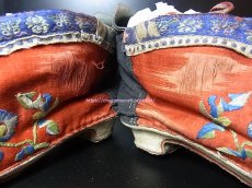 画像3: 纏足靴・清朝期　絹糸・木綿・刺繍・アンティーク　 (3)