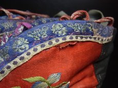画像6: 纏足靴・清朝期　絹糸・木綿・刺繍・アンティーク　 (6)