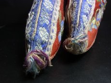 画像7: 纏足靴・清朝期　絹糸・木綿・刺繍・アンティーク　 (7)