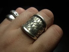 画像5: 貴州ミャオ族の苗銀製リング　（ミャオシルバー）編み (5)