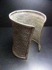 画像4: 貴州ミャオ族のシルバーバングル(ミャオ銀)　編み　約78 mm (4)