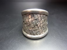 画像2: 貴州ミャオ族の苗銀製リング　（ミャオシルバー）編み (2)