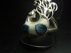 画像3: 貴州ミャオ族の刺繍古裂リング（苗銀製） (3)