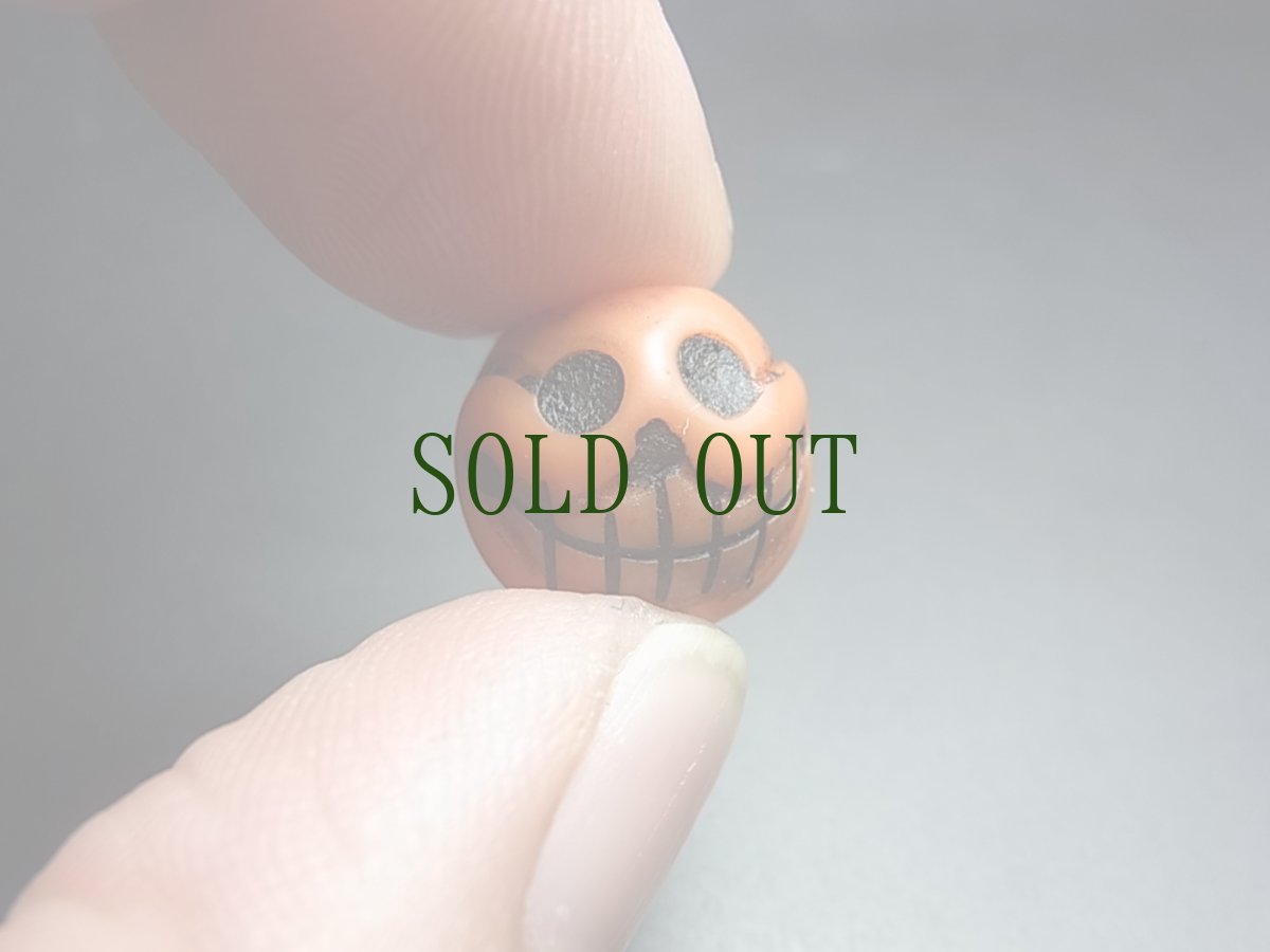 画像4: 料器製　数珠天玉　チベタンスカル・ルンゴ　(tibetan skull )　チベット密教法具 (4)