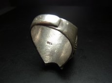 画像5: チベタン・オールドアンバーの銀製リング（925）（Tibetan old amber silver ring）蜜蝋琥珀 (5)