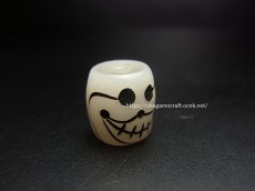 画像1: 料器製　数珠天玉　チベタンスカル・ルンゴ　(tibetan skull )　チベット密教法具 (1)
