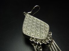 画像5: ミャオ族（苗族）の苗銀製・刺繍古裂ピアス/  Miao Old embroidery earrings　 (5)