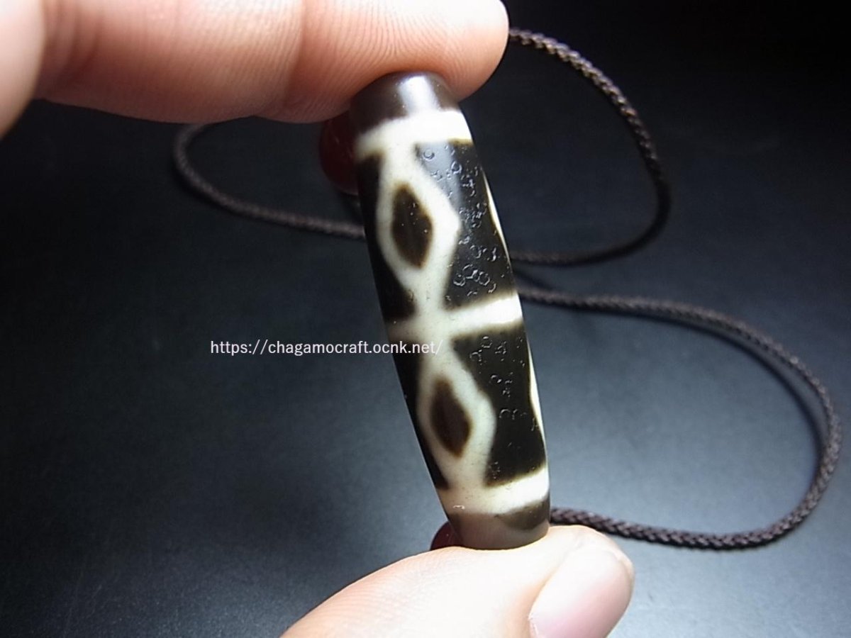 画像7: ジービーズ( dzi mig dorje gu pa  ）特殊金剛天珠（ブッダ六眼宝瓶天珠） の首飾り (7)