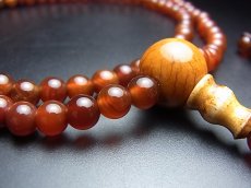 画像2: チベット・アンデシン（血珠)の108玉念珠　（6mm・Mala） (2)