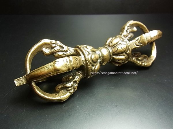 チベット密教法具・ドルジェ（金剛杵・五鈷杵・ヴァジュラ） 黄