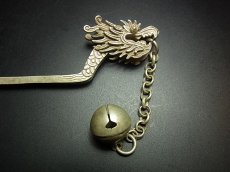画像5: ミャオ族（苗族）の髪留め/かんざし（苗銀製）・玉龍・鈴付き　Traditional hair ornament, Kanzashi of Miao (5)