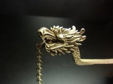 画像7: ミャオ族（苗族）の髪留め/かんざし（苗銀製）・玉龍・鈴付き　Traditional hair ornament, Kanzashi of Miao (7)