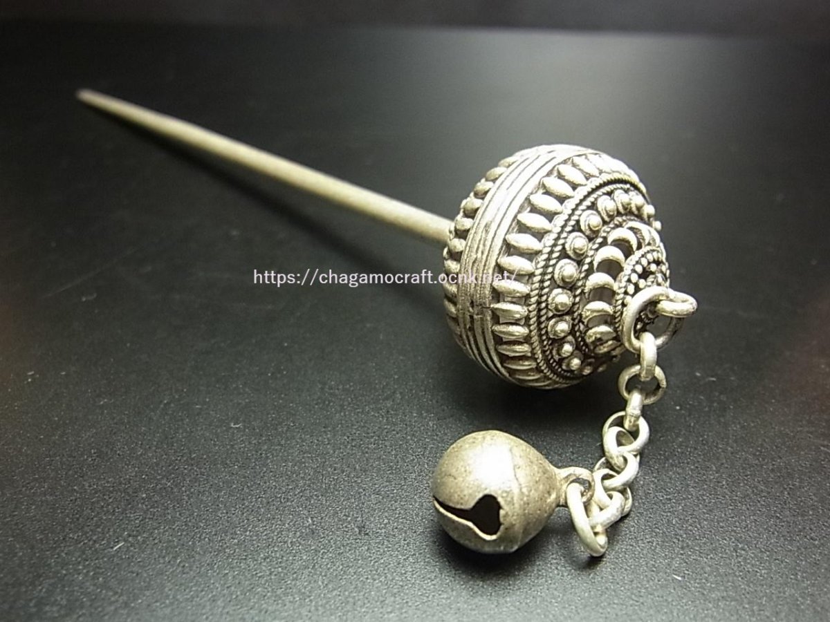 画像1: ミャオ族（苗族）の髪留め/かんざし（苗銀製）　Traditional hair ornament, Kanzashi of Miao (1)