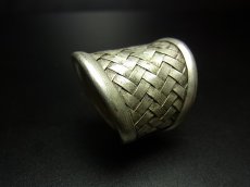 画像3: 貴州ミャオ族の苗銀製リング　（ミャオシルバー）編み (3)