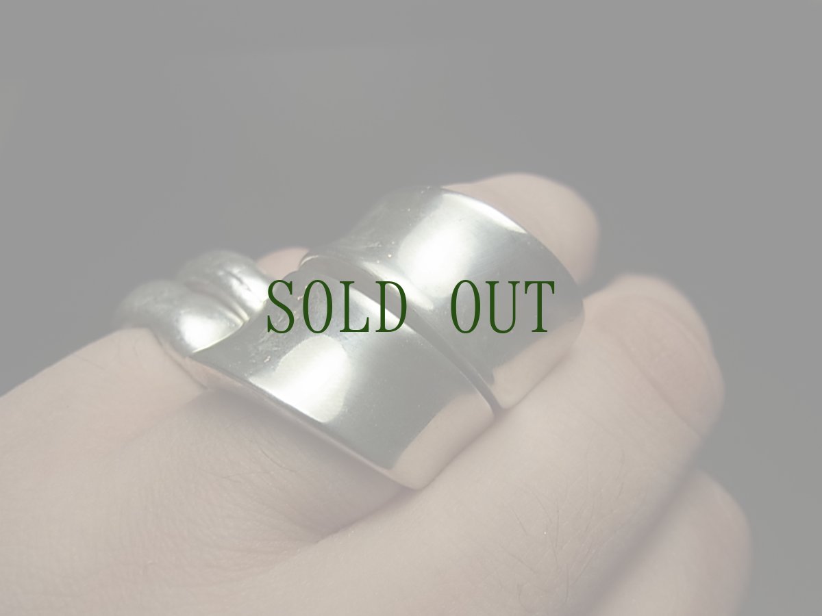 画像4: 貴州ミャオ族のシルバーリング(ミャオ銀)　トライバルデザイン (4)