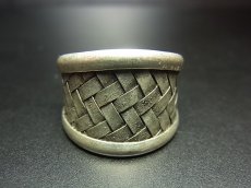 画像2: 貴州ミャオ族の苗銀製リング　（ミャオシルバー）編み (2)