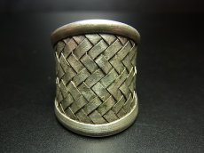 画像2: 貴州ミャオ族の苗銀製リング　（ミャオシルバー）編み (2)