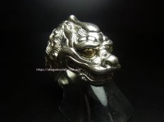 画像1: 貴州ミャオ族のシルバーリング(ミャオ銀) 　聖獣・麒麟 (1)