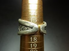画像5: 貴州ミャオ族の苗銀製リング　（ミャオシルバー）編み (5)