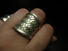 画像5: 貴州ミャオ族の苗銀製リング　（ミャオシルバー）編み (5)