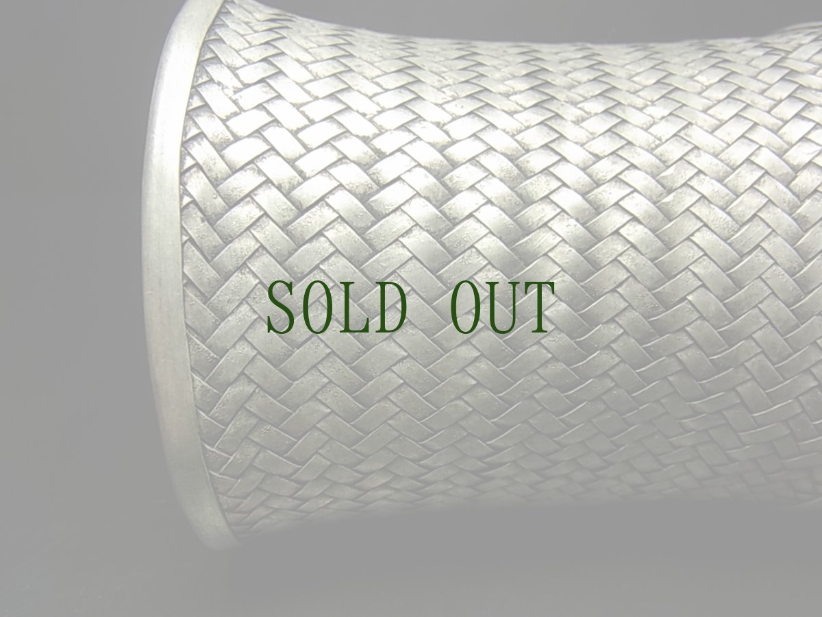 画像3: 貴州ミャオ族のシルバーバングル(ミャオ銀)　編み　約78 mm (3)