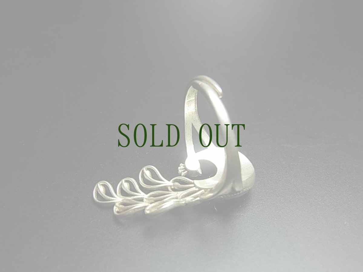 画像4: 貴州ミャオ族の刺繍古裂リング（苗銀製） (4)