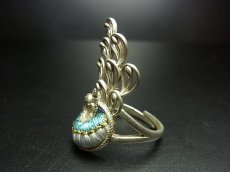 画像3: 貴州ミャオ族の刺繍古裂リング（苗銀製） (3)