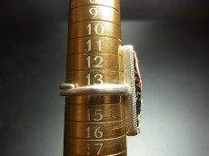 画像6: 貴州ミャオ族の刺繍古裂リング（苗銀製） (6)