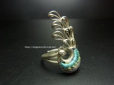 画像1: 貴州ミャオ族の刺繍古裂リング（苗銀製） (1)